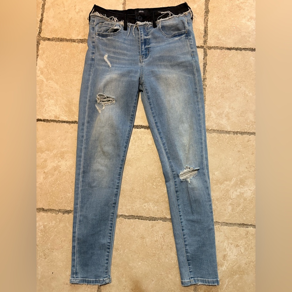 Vervet Ankle Skinny Fit Jeans With Black Denim Waistband Women’s Size 27